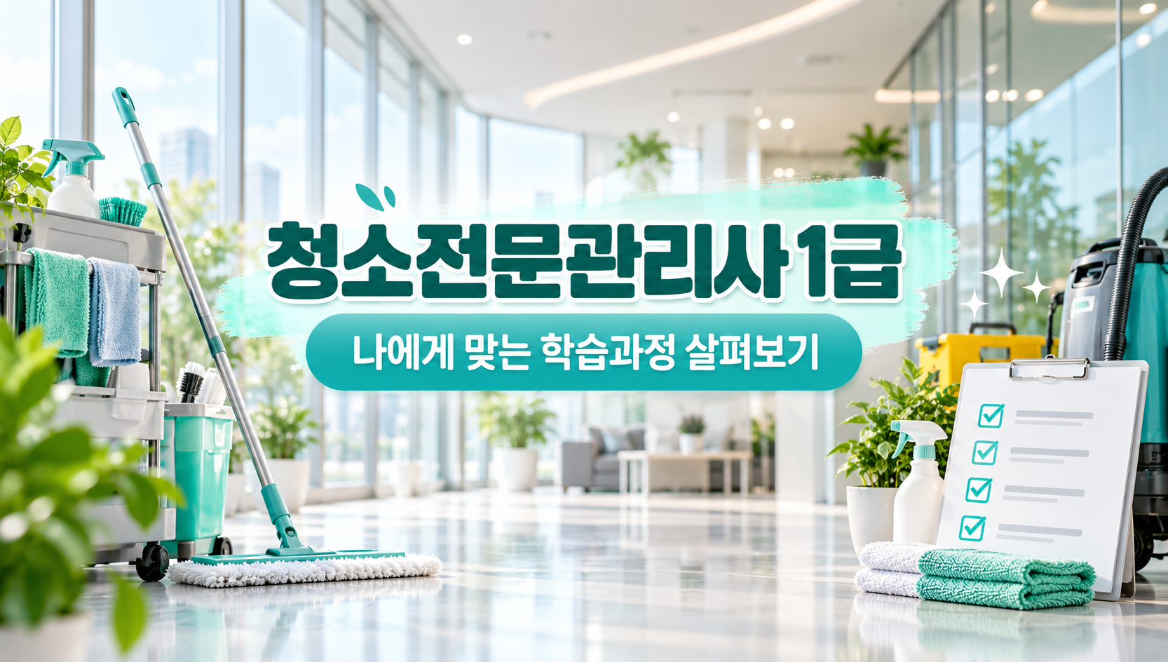 청소전문관리사1급 취득알아보기