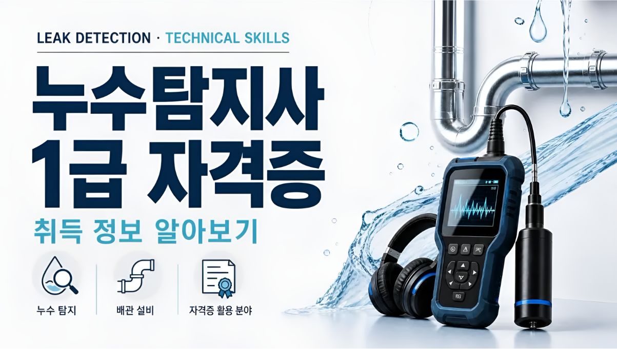 누수탐지사1급 취득알아보기