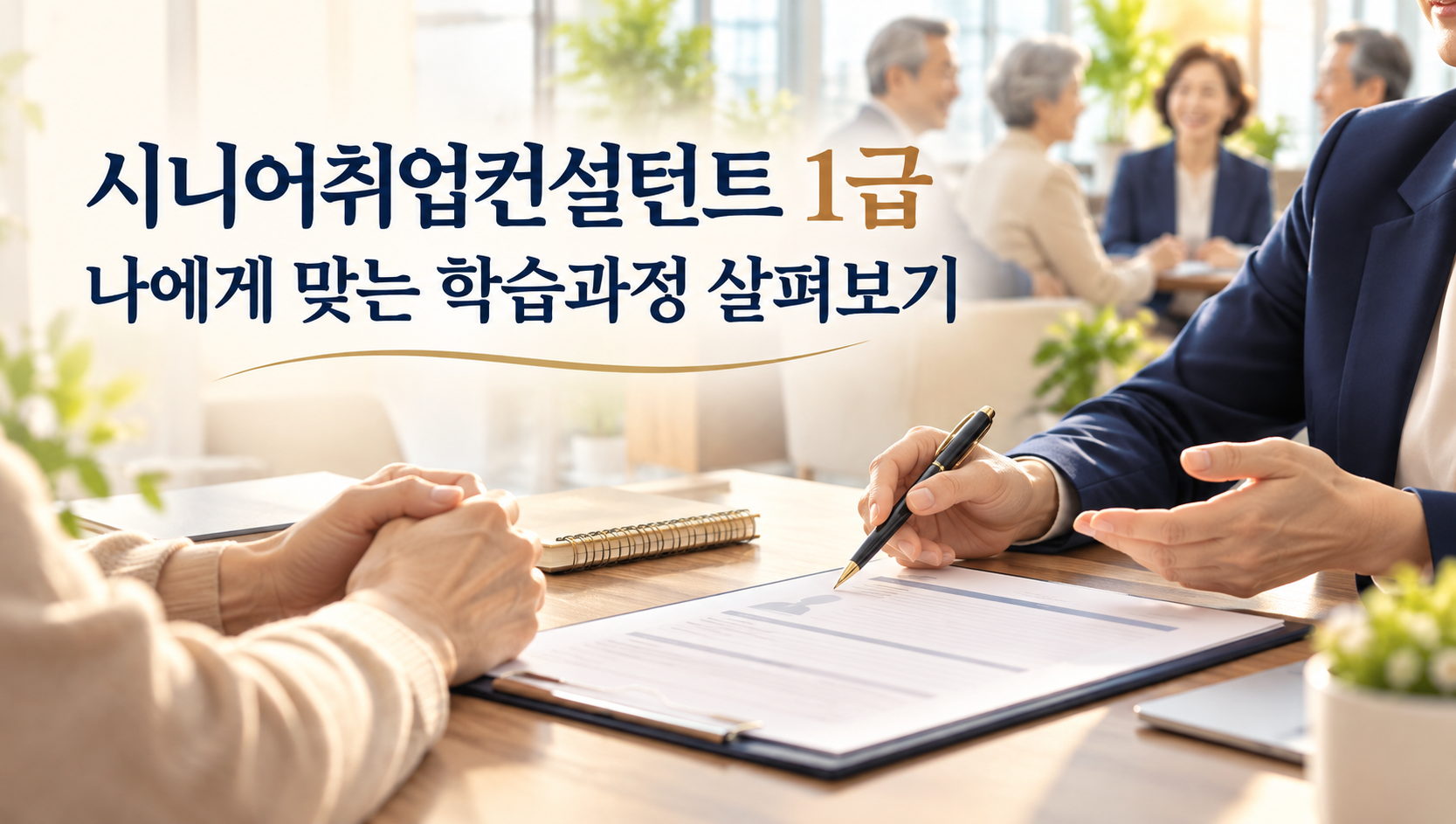 시니어취업컨설턴트1급 취득알아보기