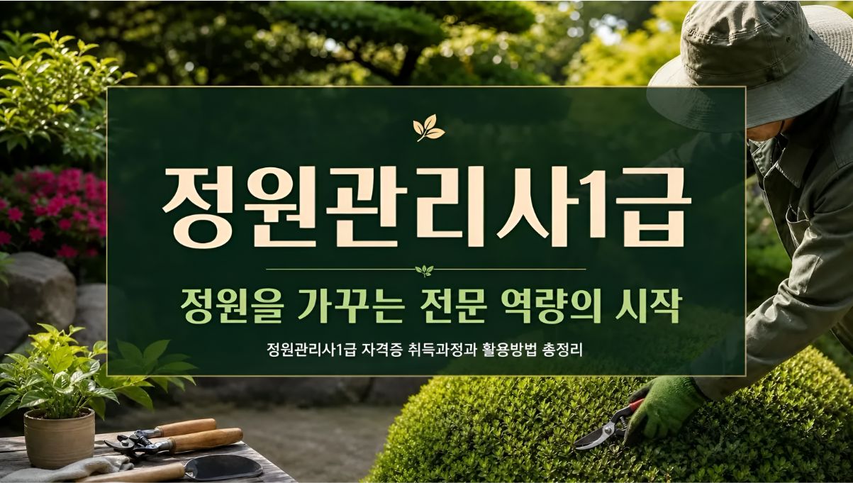 정원관리사1급 취득알아보기
